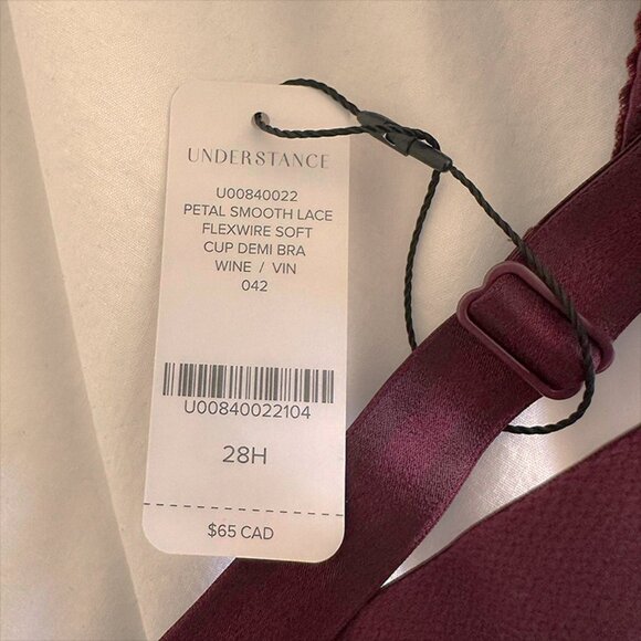 NWT Understance | Wine Lace Demi Bra | Size 28H US - Picture 4 of 4